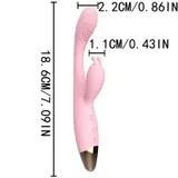 Dual Motor Rabbit Vibrator – 18.6 cm Pink G-Spot & Clitoral Vibrator — thumbnail 2 of 8