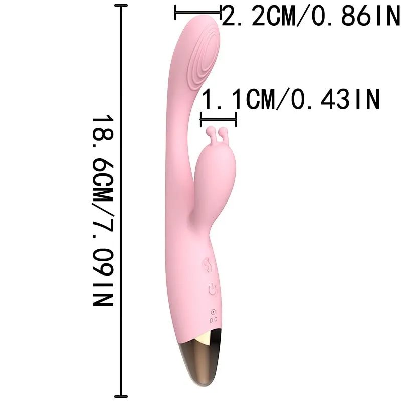 Dual Motor Rabbit Vibrator – 18.6 cm Pink G-Spot & Clitoral Vibrator — image 2 of 8