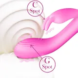 Dual Motor Rabbit Vibrator – 18.6 cm Pink G-Spot & Clitoral Vibrator — thumbnail 4 of 8