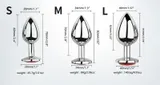 Jeweled Metal Anal Plug Set – S/M/L Polished Metal Anal Plugs — thumbnail 2 of 8