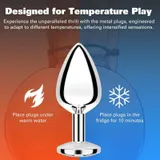 Jeweled Metal Anal Plug Set – S/M/L Polished Metal Anal Plugs — thumbnail 5 of 8