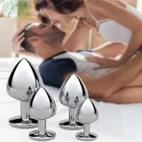 Jeweled Metal Anal Plug Set – S/M/L Polished Metal Anal Plugs — thumbnail 7 of 8