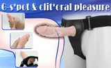 Leather Strap-On Dildo Harness – Wearable Realistic Dildo 19 cm — thumbnail 2 of 4