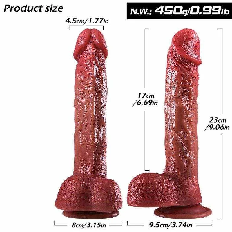 Liquid Silicone Realistic Dildo – 17 cm Bendable Suction Cup Dildo — image 2 of 10