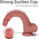 Liquid Silicone Realistic Dildo – 17 cm Bendable Suction Cup Dildo — thumbnail 3 of 10