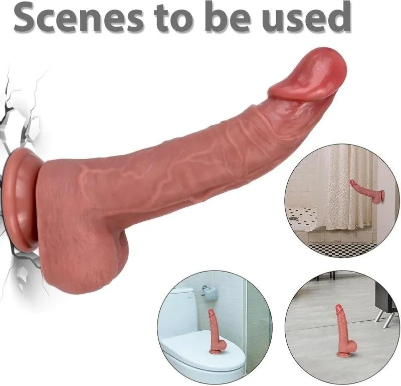 Liquid Silicone Realistic Dildo – 17 cm Bendable Suction Cup Dildo — image 4 of 10