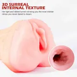 Realistic Cock Extender Sleeve – 21 cm Hollow Flesh-Tone Girth Sleeve — thumbnail 5 of 6