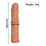 Realistic Penis Sleeve – 18 cm Hollow Flesh-Tone Sleeve with Firm Tip — thumbnail 2 of 7