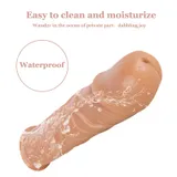 Realistic Penis Sleeve – 18 cm Hollow Flesh-Tone Sleeve with Firm Tip — thumbnail 7 of 7