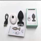 Rechargeable Crystal-Base Anal Plug with Remote — thumbnail 5 of 5
