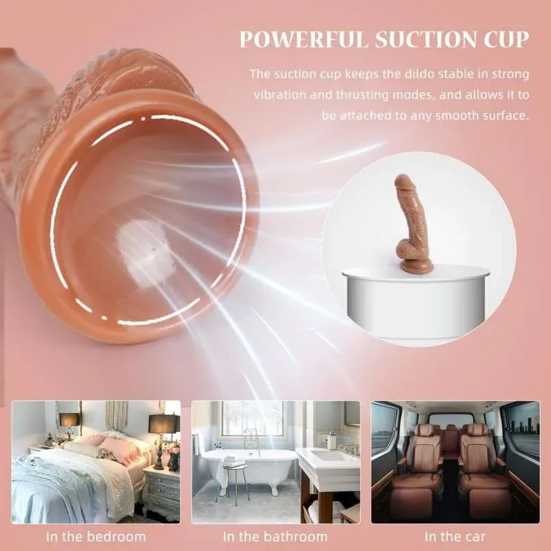 Thrusting and Vibrating Silicone Dildo with Heating — image 4 of 12