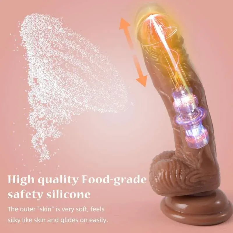 Thrusting and Vibrating Silicone Dildo with Heating — image 8 of 12