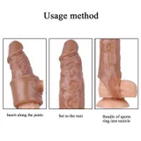 Veined Penis Extension Sleeve – 16 cm Smooth Flesh-Tone Sleeve, 65 g — thumbnail 6 of 13